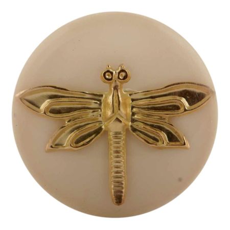 Golden Dragonfly Resin Cabinet Knobs